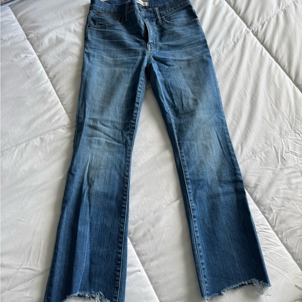 Madewell Blue Flare Wide Leg Jeans